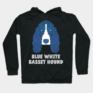 Blue and white basset hound Hoodie